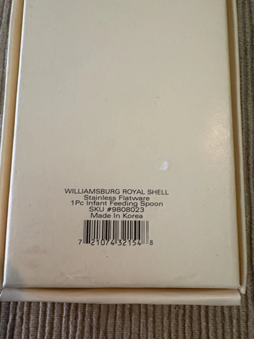 Lenox Williamsburg Royal Shell Silver-Tone Infant Feeding Spoon